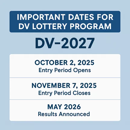 DV Lottery 2027 Start Date